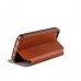 iPhone SE 5 5s - Genuine Leather Smart Window View Front Flip Stand Protective Phone Cover Case - Brown